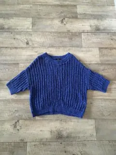 新品未使用　zara サマ一ニット　ロイヤルブルー　Mサイズ
