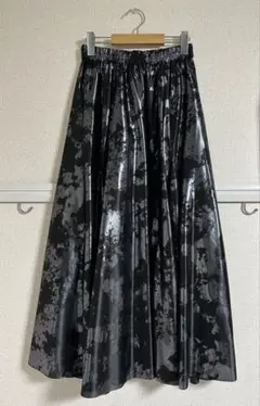 JEANASIS 【選べる着丈】 アソートグリッターフレアスカート ブラック