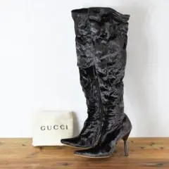 高級 近年モデル GUCCI グッチ スリム ロング ヒール ポインテッドトゥ