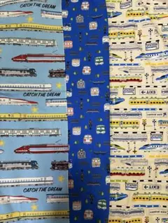 鉄道デザイン 電車　新幹線　布　コットン生地 はぎれ