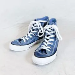 【美品】コンバース オールスター デニム フリンジ ハイカット 23.5cm