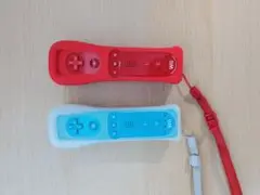 Wiiリモコン 青と赤 2個セット ジャケット付き ジャンク