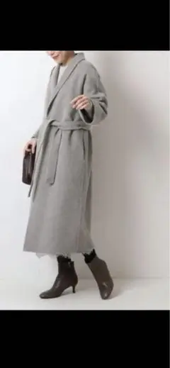 スピックアンドスパン ショールカラーリバーコート