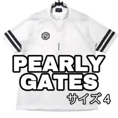 パーリーゲイツ　日本製　ドローコード付ハーフジップシャツ　モックシャツ　サイズ４