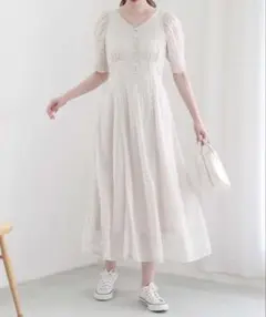 archives 刺繍切替ワンピース