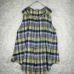 5L bi abbey チェック柄 ノースリーブチュニック