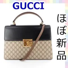 【ほぼ新品】グッチ GG スプリーム キャンバス ハンドバッグ 798