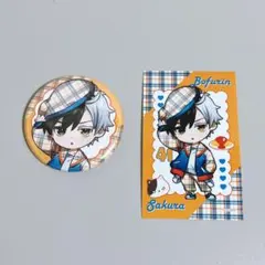 桜遥　ウィンブレ チェックセーラー　缶バッジ　ブロマイド