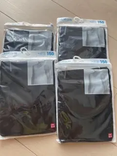 *新品AIRism タンクトップ 150サイズ ブラック 4枚セット