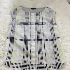 INDIVI ノースリーブ チェック柄シャツ 03