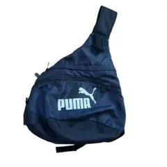 90s PUMA ワンショルダーバッグ ヒットユニオン ビッグロゴ 紺Y2K
