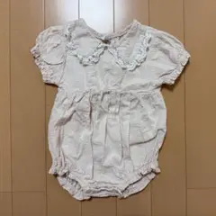 【 色違いの新品あり 】cottoli サッカー 薄ピンク ロンパース 70