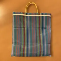 メキシコ　ストライプ　メッシュ　メルカドバッグ　カラフルエコバッグ　Mexico