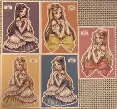 おすそ分け【o15】海外作家様 人物ステッカー 女の子