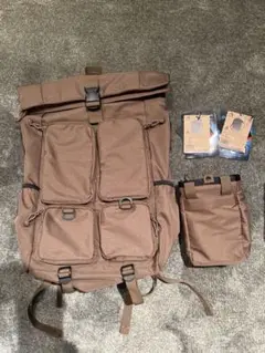 新品同様 ワークマン リュック サコッシュ ブラウン