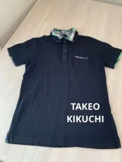 TAKEO KIKUCHI キクチタケオ 半袖 チェック 襟付き ポロシャツ
