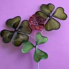 アメリカンフラワー　クローバー　ハンドメイド