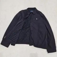 希少サイズ ポロラルフローレン スウィングトップ 刺繍 ロゴブルゾン XXL 黒