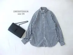 ドレステリア 長袖シャツ ギンガムチェック 36(S) コットンシャツ