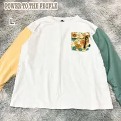 POWER TO THE PEOPLE【M】長袖Tシャツカットソー フラワー