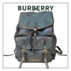 Burberry バーバリー カモフラージュ バックパック リュック ブルー