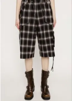 DAMAGELACECHECKMIDDLE PTダメージレースチェックパンツ
