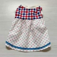 【SALE】Sサイズ＊ギンガムチェック×イカリ柄ワンピース