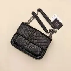 YSL ブラック ショルダーバッグ キルティング