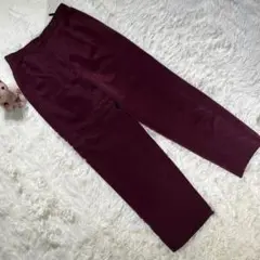 【CHERRE】カジュアルパンツ 11号 ワインレッド テンセル、キュプラ