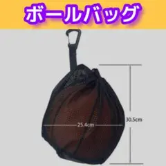 【カラビナ付き】ボールバッグ　ネット　 ボール入れ サッカー バスケ バレー