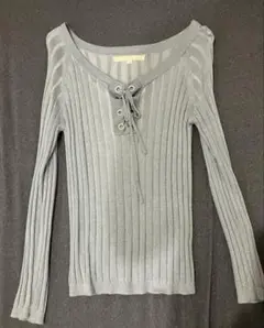 natural beauty ニットソー ペールブルー ナチュラルビューティ