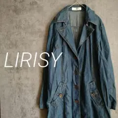 LIRISY デニムトレンチコート　ジージャン　ジャケット　ボタン　大きいサイズ