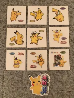 ポケモンパンシール、その他合計10枚（ピカチュウ関連）