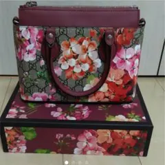 GUCCI グッチ GGスプリーム ブルームス 花柄 2Wayバッグ