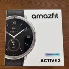 Amazfit active2 （ROUND）ブラックレザープレミアムバージョン