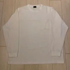 wmb ホワイト 長袖シャツ Lサイズ ポケット付き