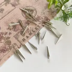【2211】アクリル スパイクチャーム シルバー 20個 350円
