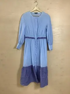 7.8◎A432◎タラジャーモン◎ロングワンピース◎ストライプ◎フリル