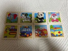 型はめパズル 8枚セット知育玩具 おもちゃ パズル 木製　新品未使用
