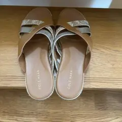 『美品』COLE HAAN ブラウン フラット　サンダル　コールハーン