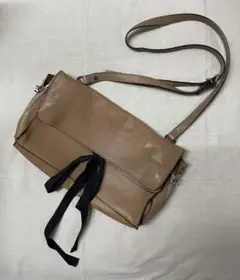 MARNI マルニ ブラウンレザーショルダーバッグ