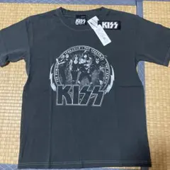 KISS プリントTシャツ チャコール Re:EDIT Mサイズ