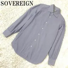SOVEREIGN ソブリン ストライプシャツ ブルー 37 B1115