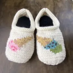 【No.57】アイスクリーム￼ハンドメイド　ルームソックス　ルームシューズ靴下