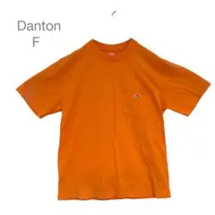 Danton ダントン メンズ 半袖 トップス オレンジ コットン100% F