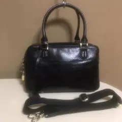 美品 本革 Carlos Falchi 牛革 ハンドバッグ ショルダーバッグ