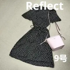 Reflect　リフレクト　ひざ丈　ワンピース　ブラック　9号