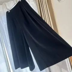 ブラック ワイドパンツ ウエストゴム