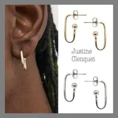 ★ ジャスティーヌクランケ 両耳 ブレイク ピアス シルバー キャッチ