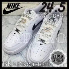 24.5 NIKE ナイキ AIR FORCE 1 エアフォース1 ホワイト 黒